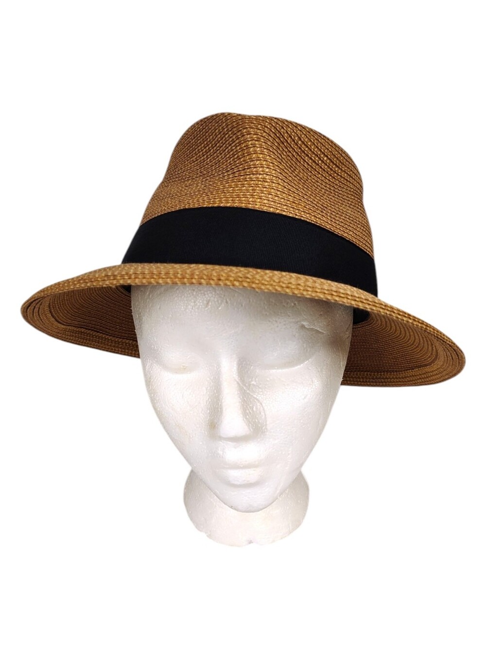 Eric Javits Squishee® Classic Fedora Hat – Natural/Black | UPF 50+ Packable Luxu - Picture 9 of 16
